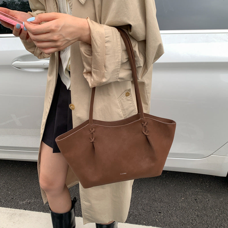 Women's Frosted Leather Portable Pendant Fashion Genuine Women's Messenger Bag