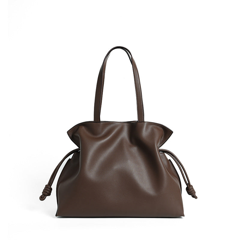 Women's High-grade Genuine Leather Portable Cowhide Design Tote Bags