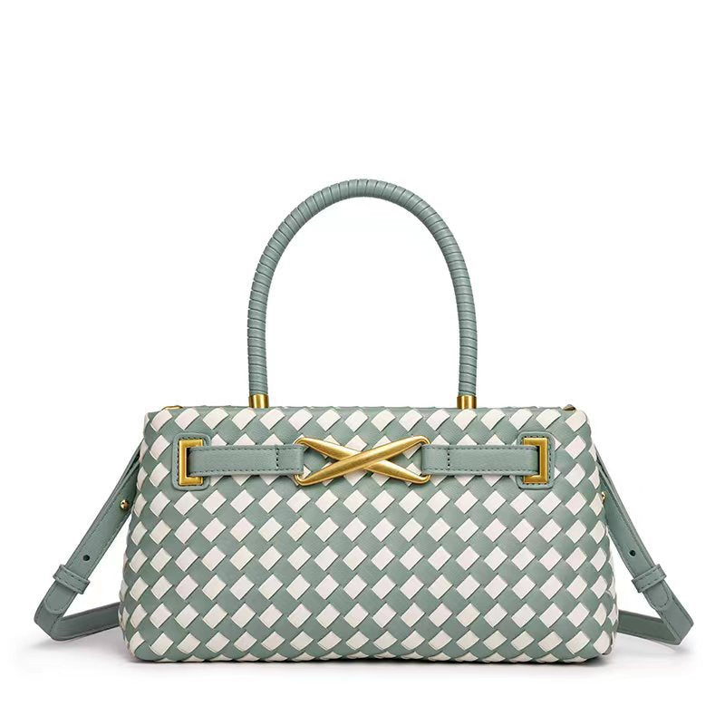 Women's Woven Retro Commuter Trendy Fashion Horizontal Women's Shoulder Bag