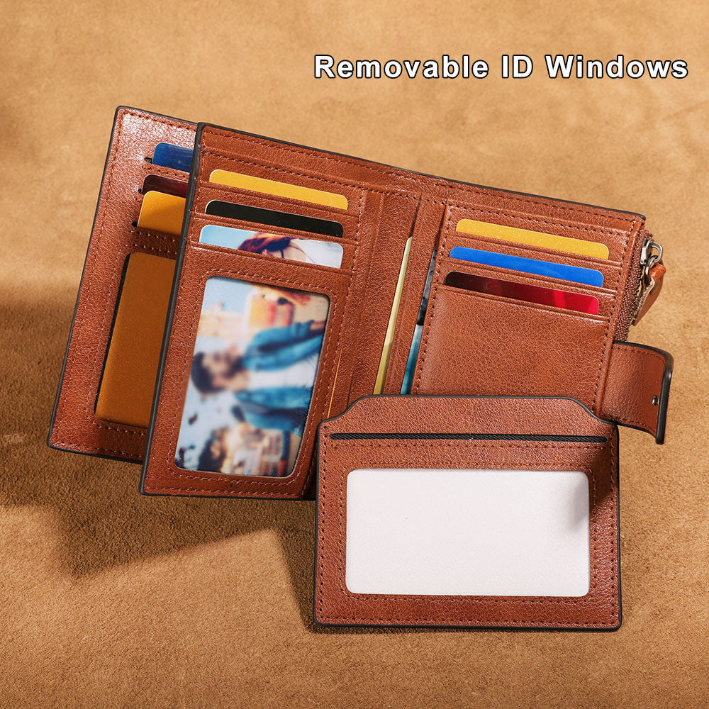 Innovative Men's Retro Leather Swiping Zipper Men's Wallet