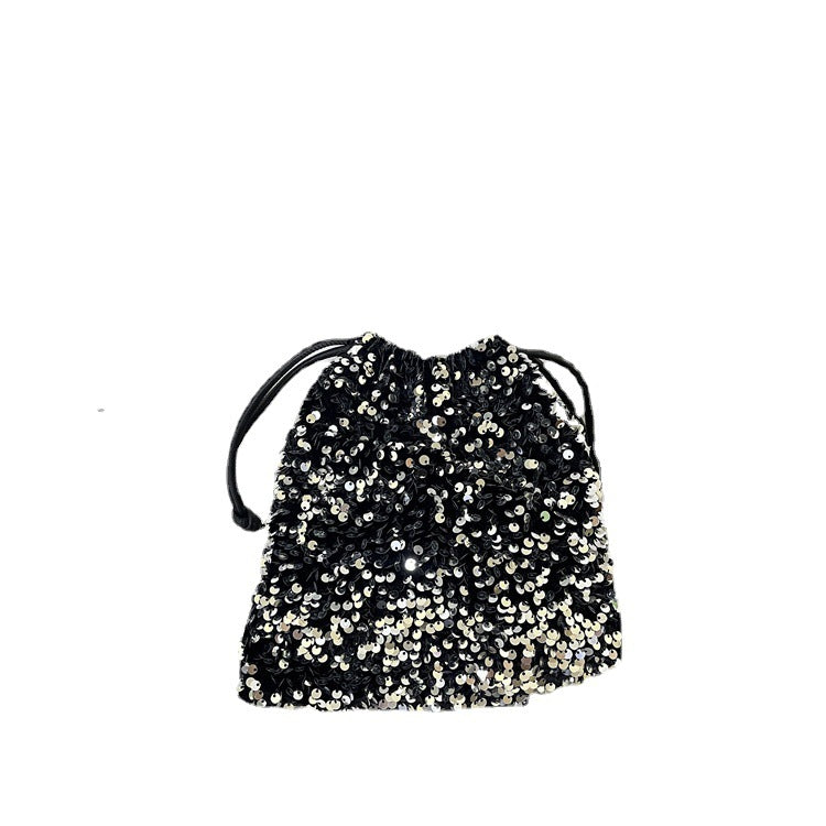 Trendy Sequin Korean Drawstring Lucky Fashion Women's Messenger Bag