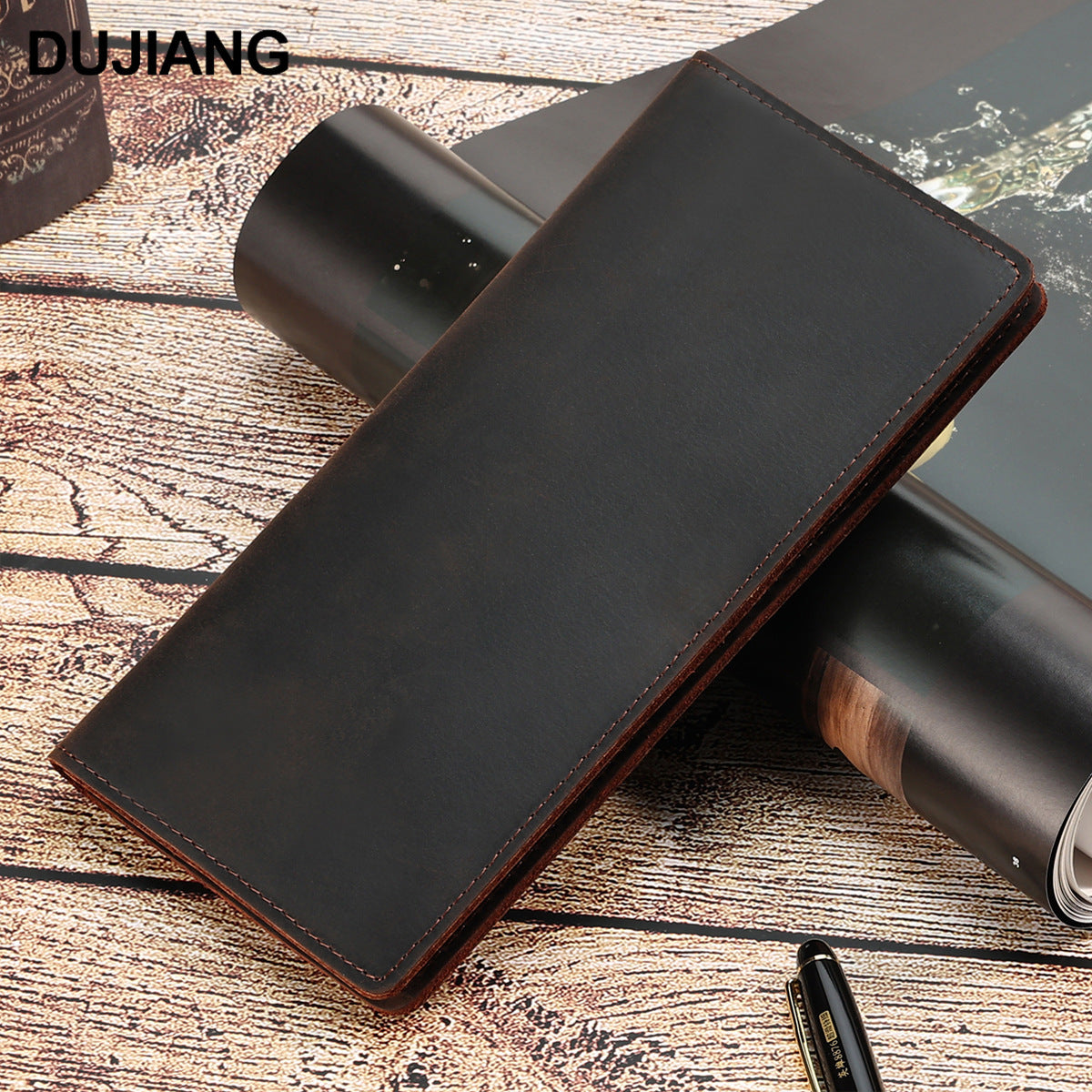 Men's Leather Multifunctional First Layer Cowhide Men's Clutch