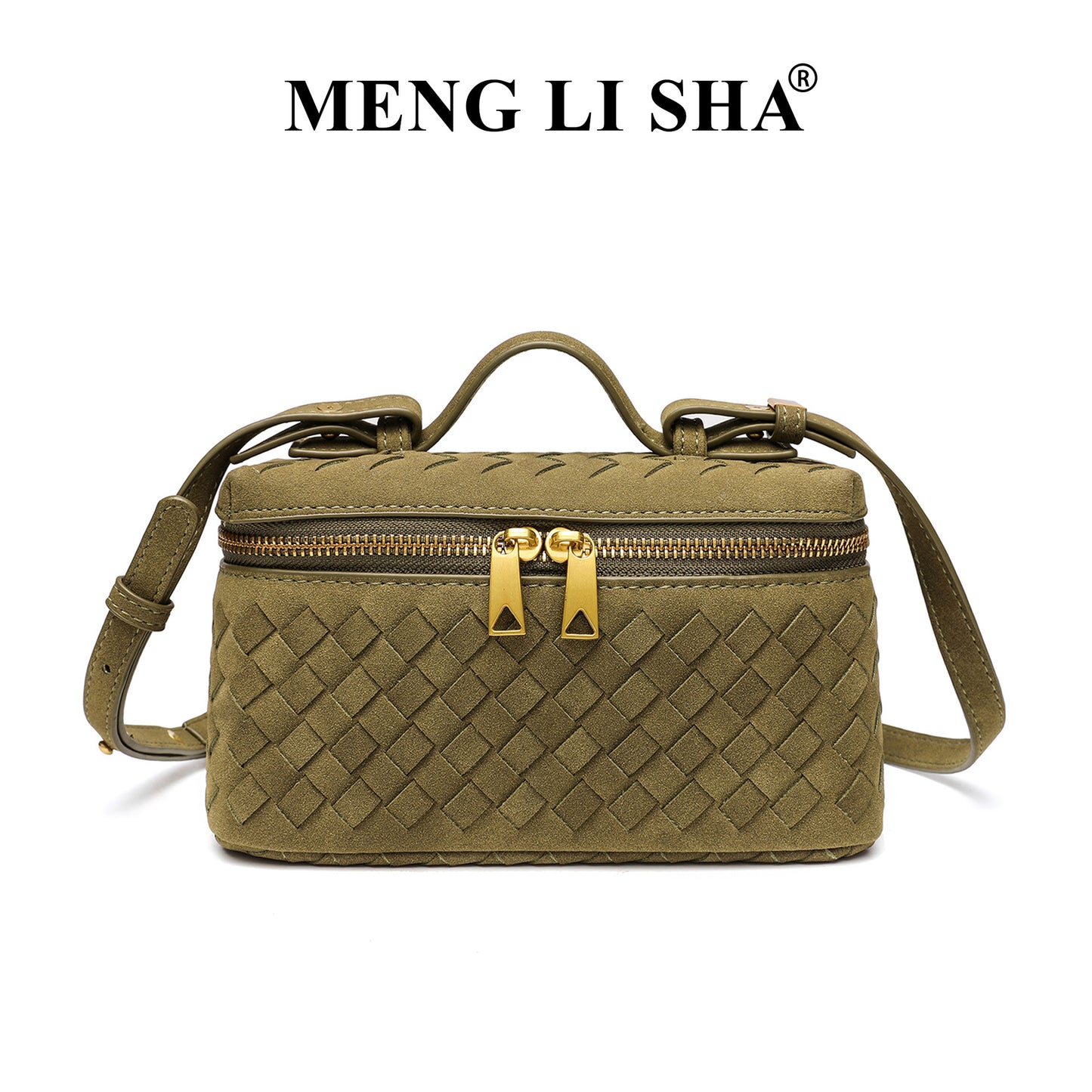 Retro Frosted Hand-woven Lunch Box Trendy Women's Shoulder Bag