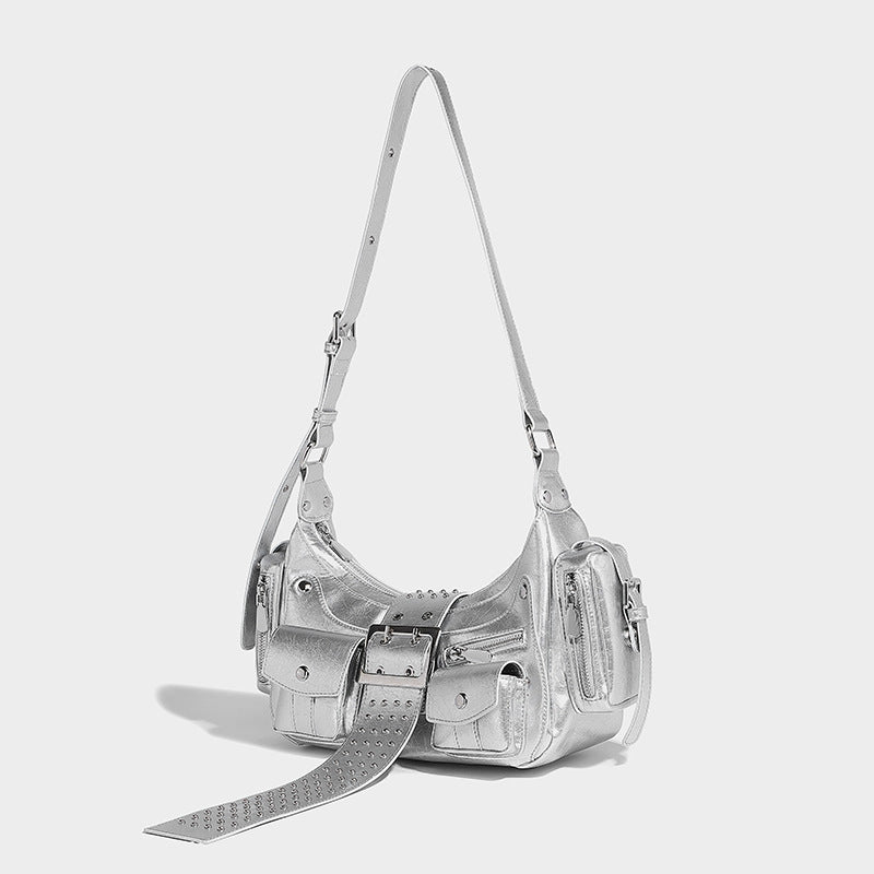 Trendy Underarm Motorcycle Niche Punk Hot Women's Shoulder Bag