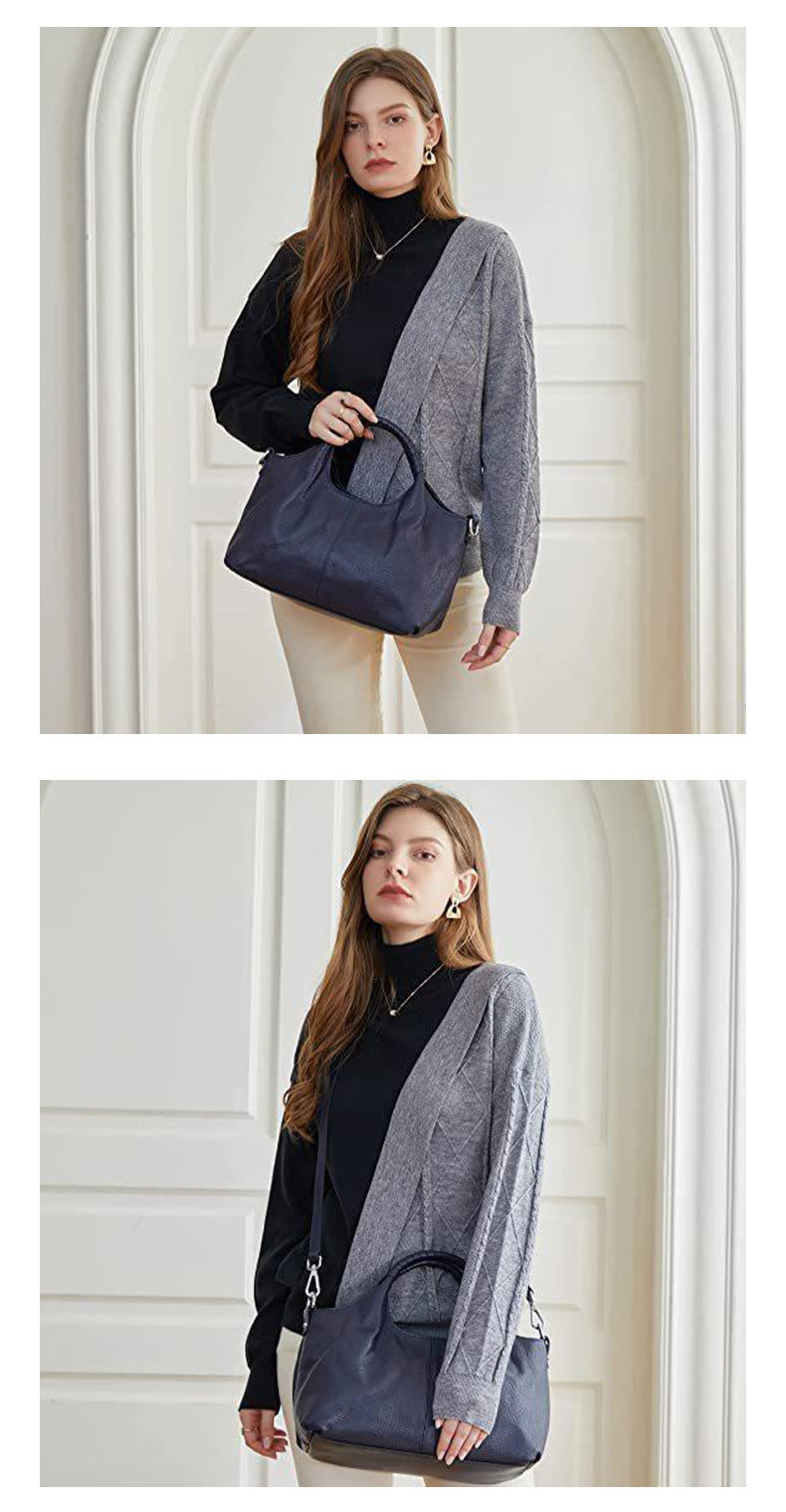 Women's Fashion Soft Leather Big Commuter Large Handbags