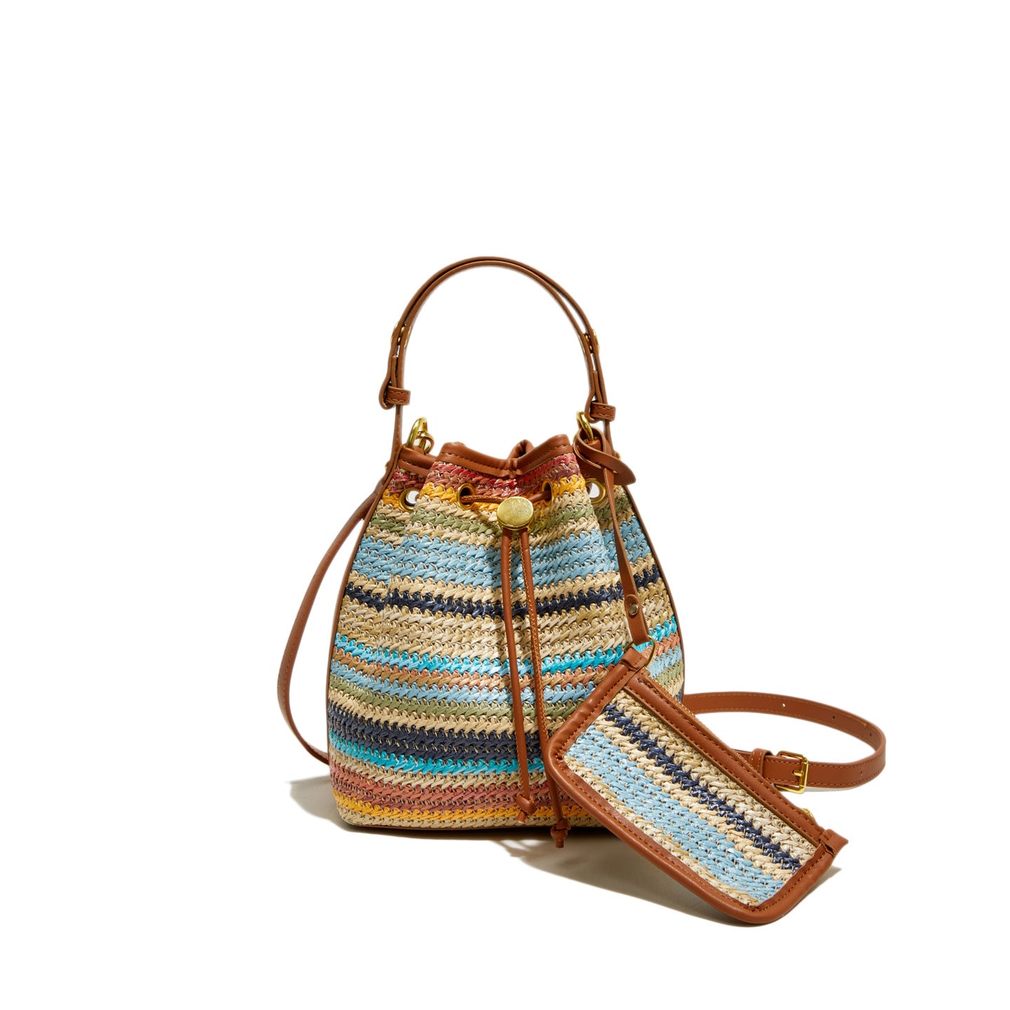 Women's Fashion Best-selling Rainbow Bar Woven Versatile Women's Messenger Bag