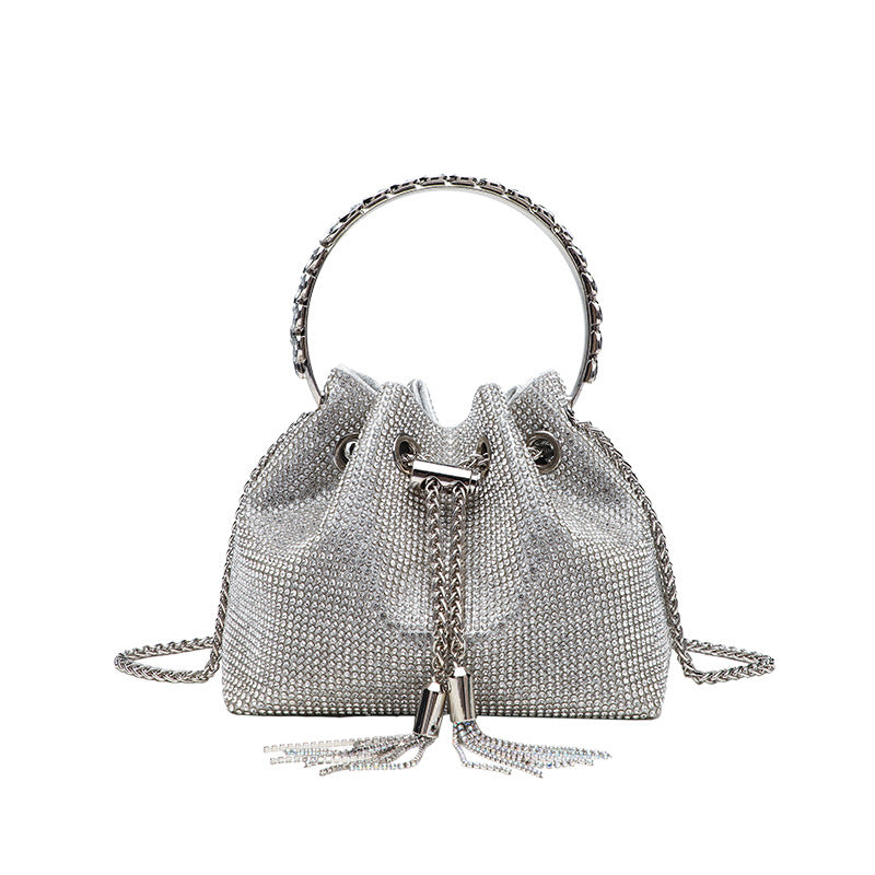 Crystal Diamond Studded Hand Rhinestone Metal Sequined Bags