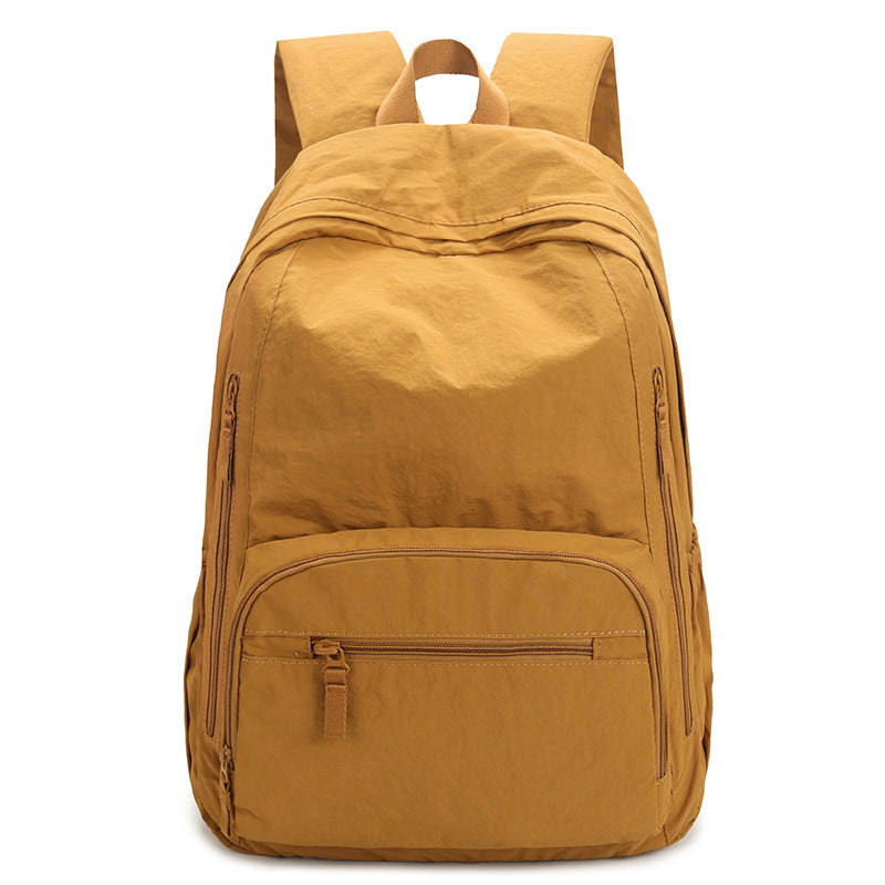 Women's & Men's Color Textured Niche Lightweight Large Capacity Leisure Backpack