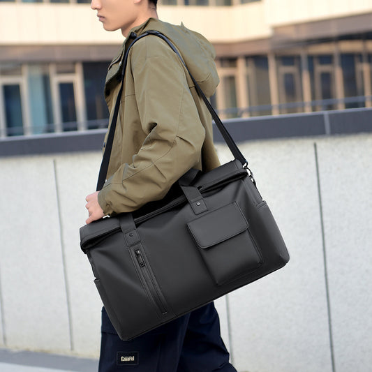 Men's Large Capacity Dry Wet Separation Storage Men's Shoulder Bag