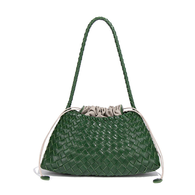 Women's Urban Simple Retro Solid Color Vegetable Basket Mother Underarm Women's Handbag
