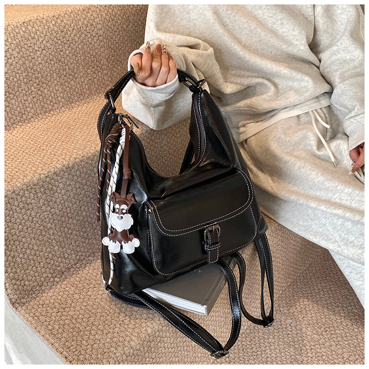 Women's Fashionable Retro Simple Large Capacity Commuter Women's Messenger Bag