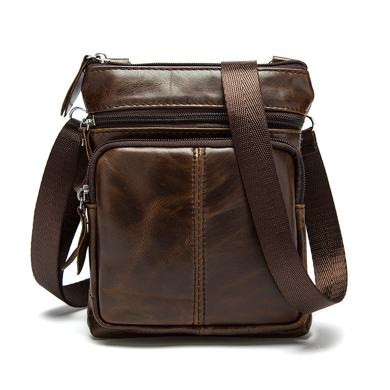 Men's Genuine Leather First Layer Cowhide Portable Men's Shoulder Bag