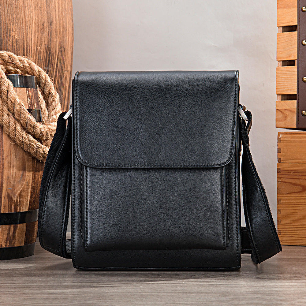 Men's Genuine Leather Crazy Horse Retro Shoulder Bags