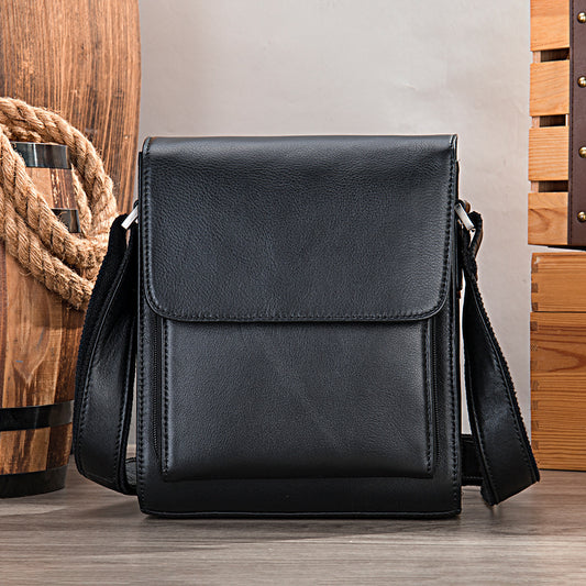 Men's Genuine Leather Crazy Horse Retro Shoulder Bags