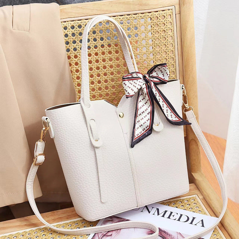 Women's Lychee Pattern Simple High Quality Elegant Handbags