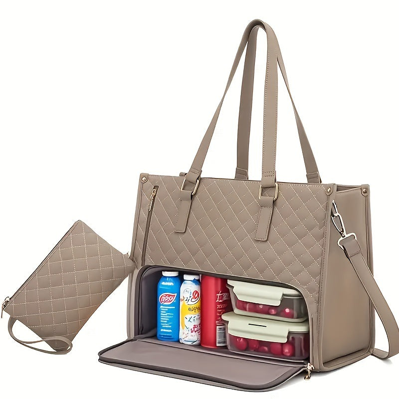 Capacity With Computer Compartment Lunch Mix Thermal Women's Messenger Bag