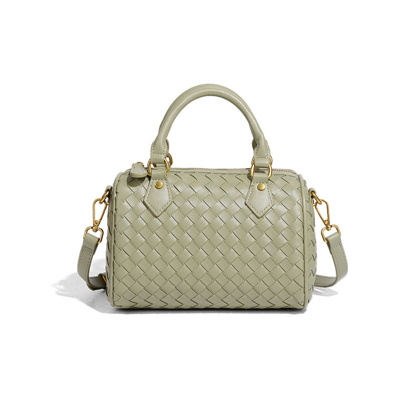 Women's Chessboard Plaid Portable Boston Pillow Fashion Women's Handbag