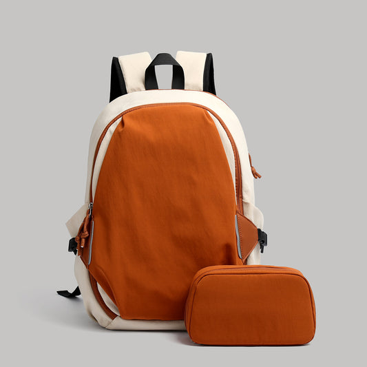 Badminton Contrast Color College Style Simple Lightweight Leisure Backpack