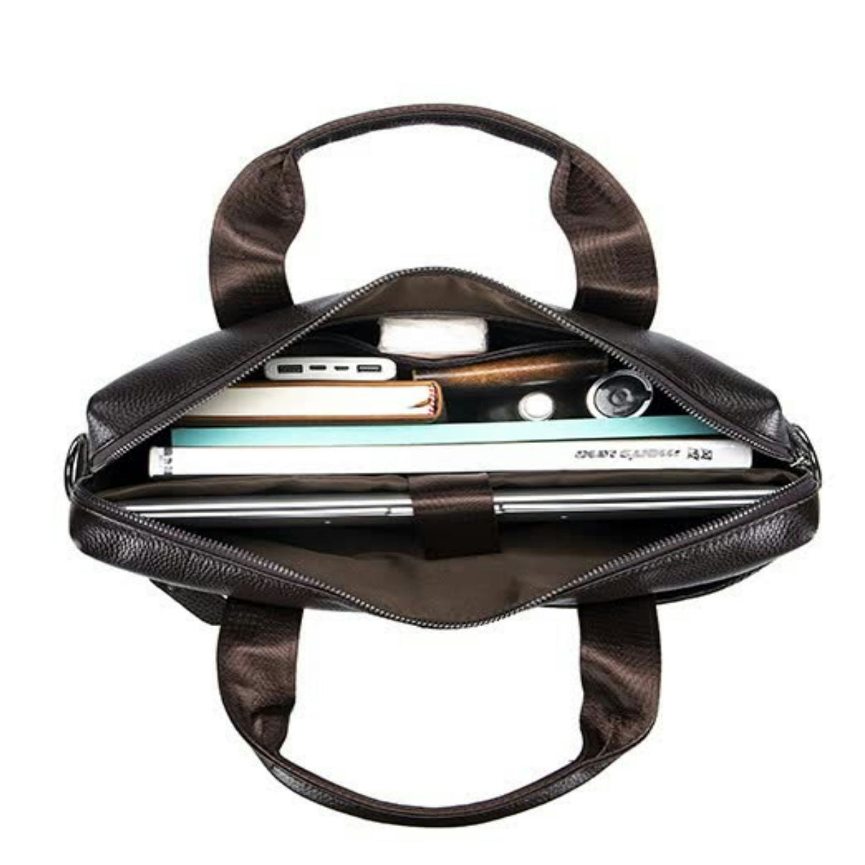 Men's Commuter Simple Business Cow Leather Computer Men's Briefcase
