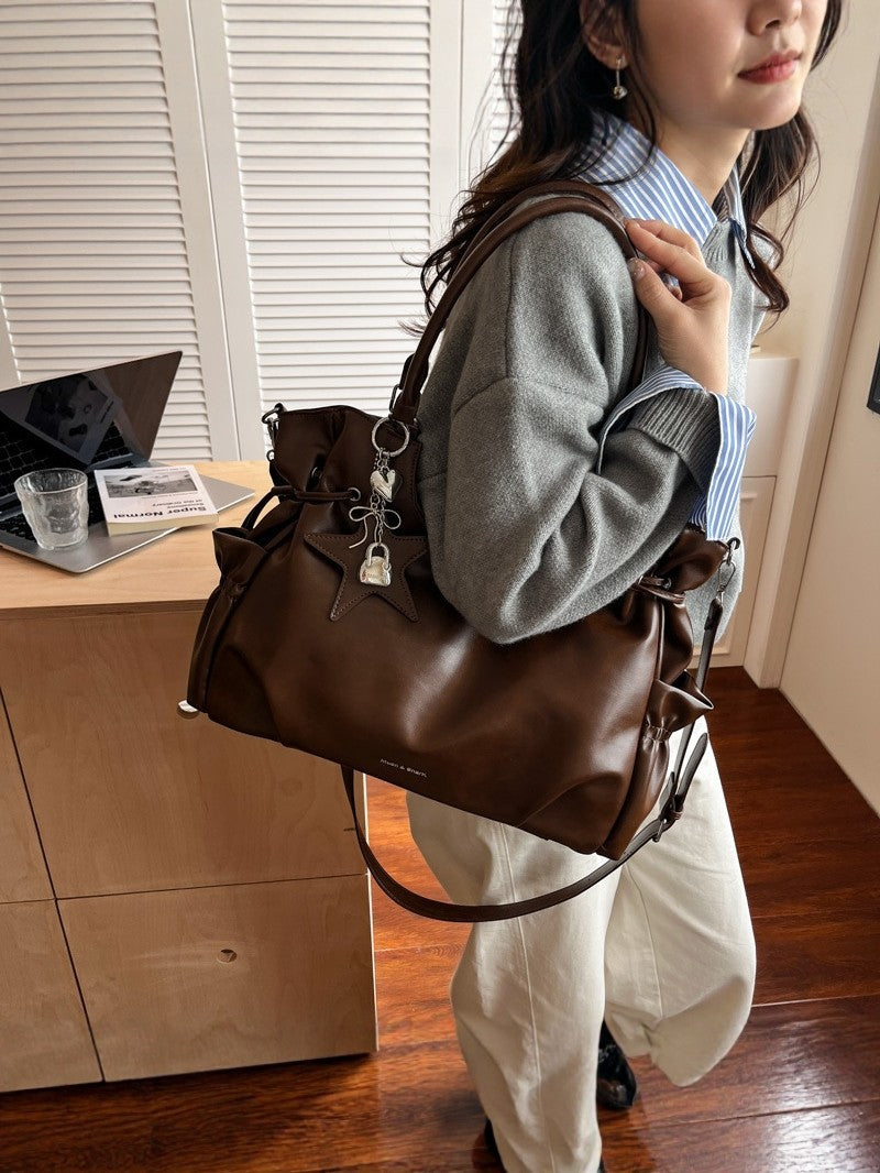 Women's Underarm High-grade Large Capacity Soft Leather Bags