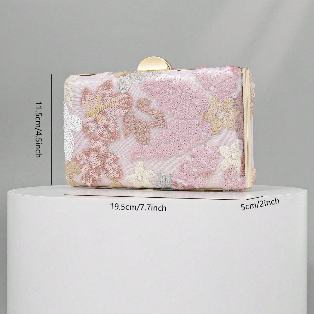 Women's National Style Handmade Embroidery Clutch Sequined Dinner Bag