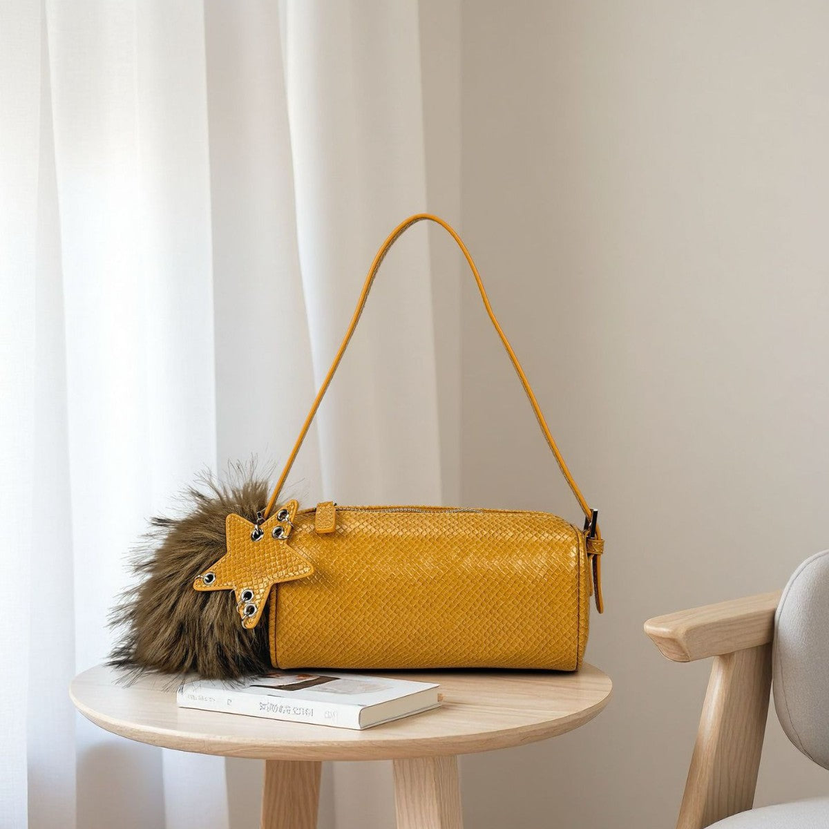 Unique Pencil Mini Cylinder Portable Cell Women's Messenger Bag
