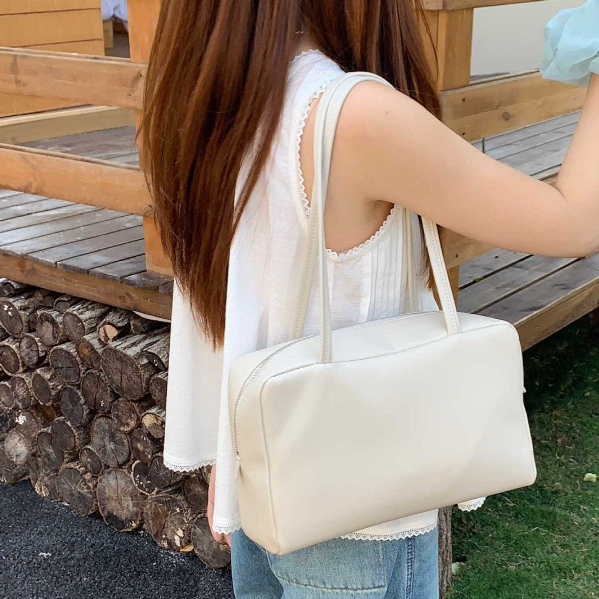 Women's Niche Vintage Sheepskin Genuine Leather Large Capacity Women's Shoulder Bag