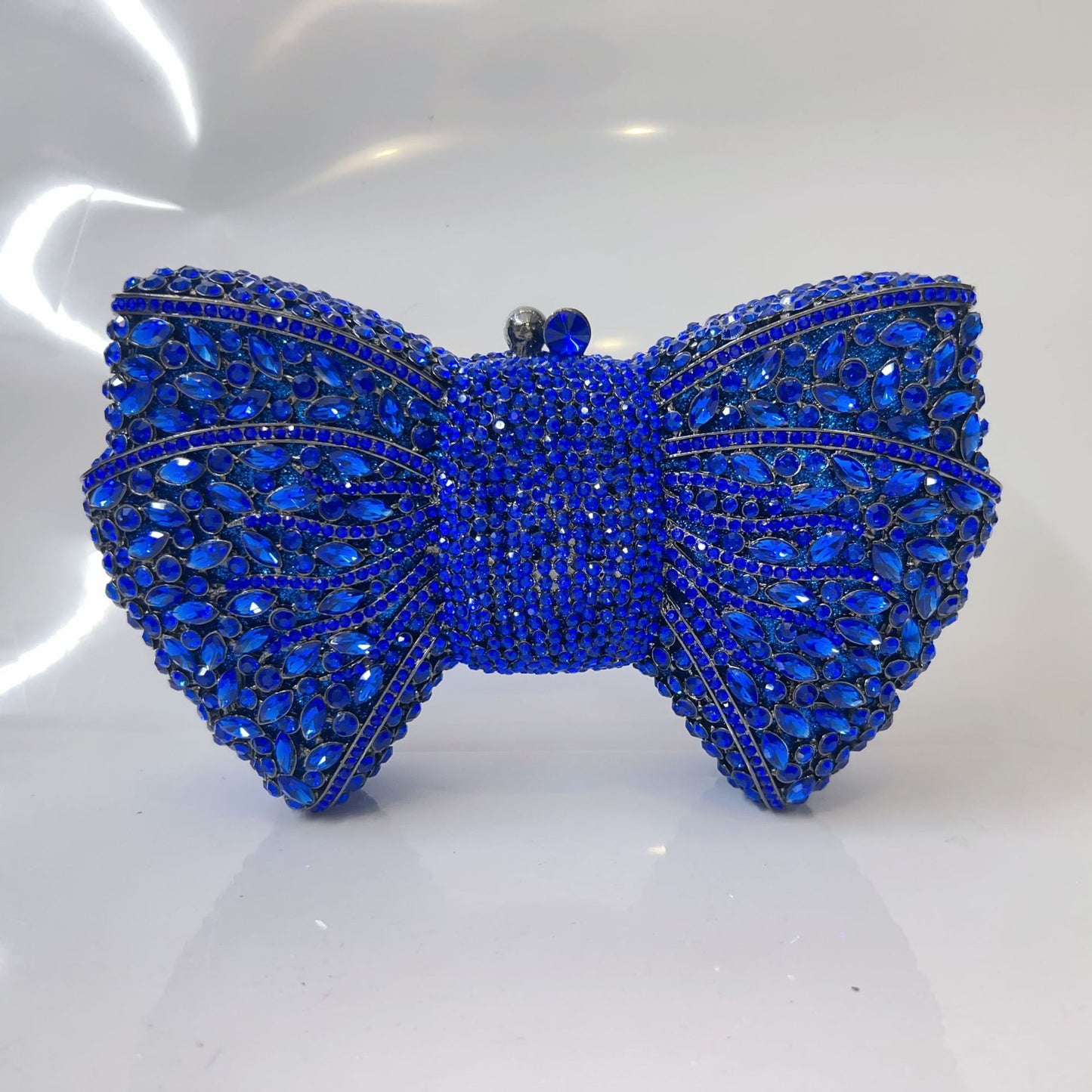 Women's Bow Diamond Hollow Full Clutch Banquet Evening Bags