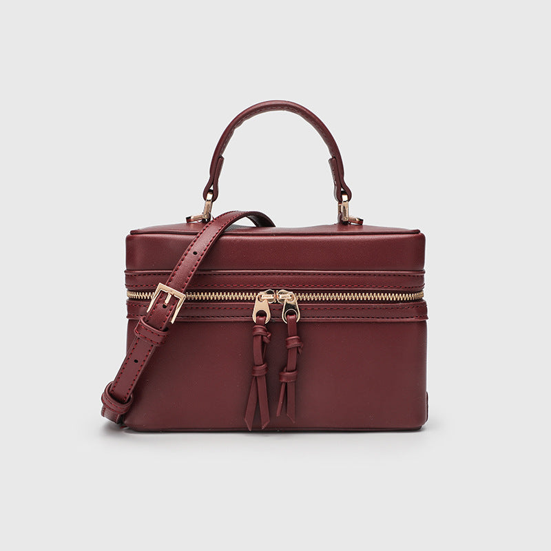 Women's Z Home Contrast Color Portable Retro Small Square Bags