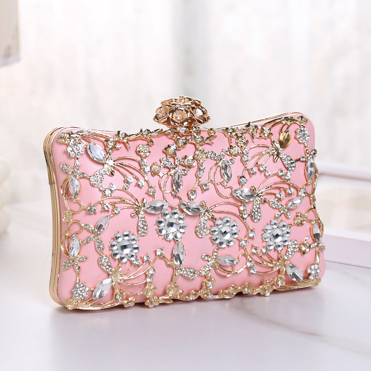 Women's Diamond Banquet Hand Holding All Match Dinner Bag