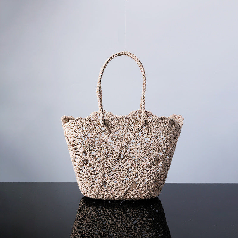 Women's Woven Hollow Handmade Crocheted Cotton Soft Bags