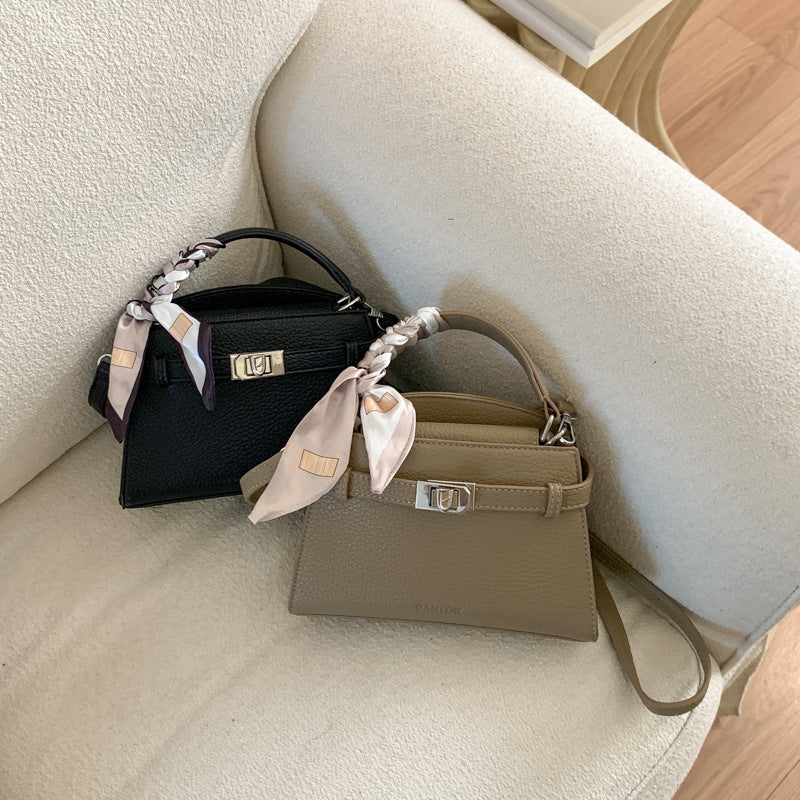 Women's Fashion Commute Texture Western Style Portable Women's Handbag