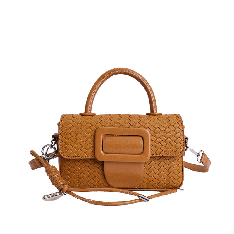 Women's Niche Woven Pattern High-grade Fashion Simple Small Square Bag