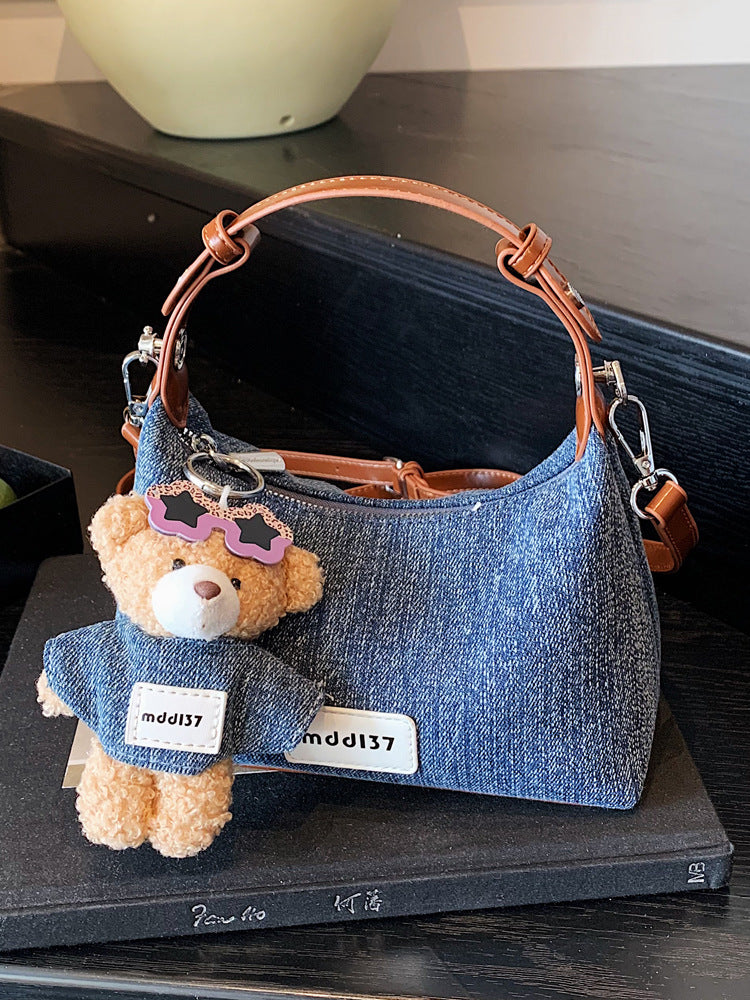 Women's Exquisite Super Popular Niche Denim Fashion Women's Shoulder Bag