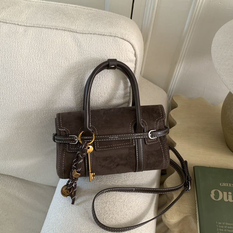 Women's Retro Frosted Autumn Design Advanced Suede Women's Messenger Bag