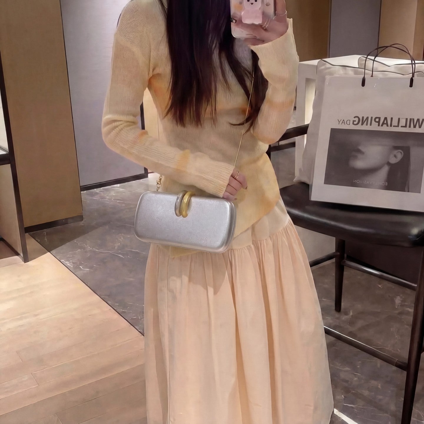 Women's Design Lengthened Box-shaped Fashionable High Sense Handbags