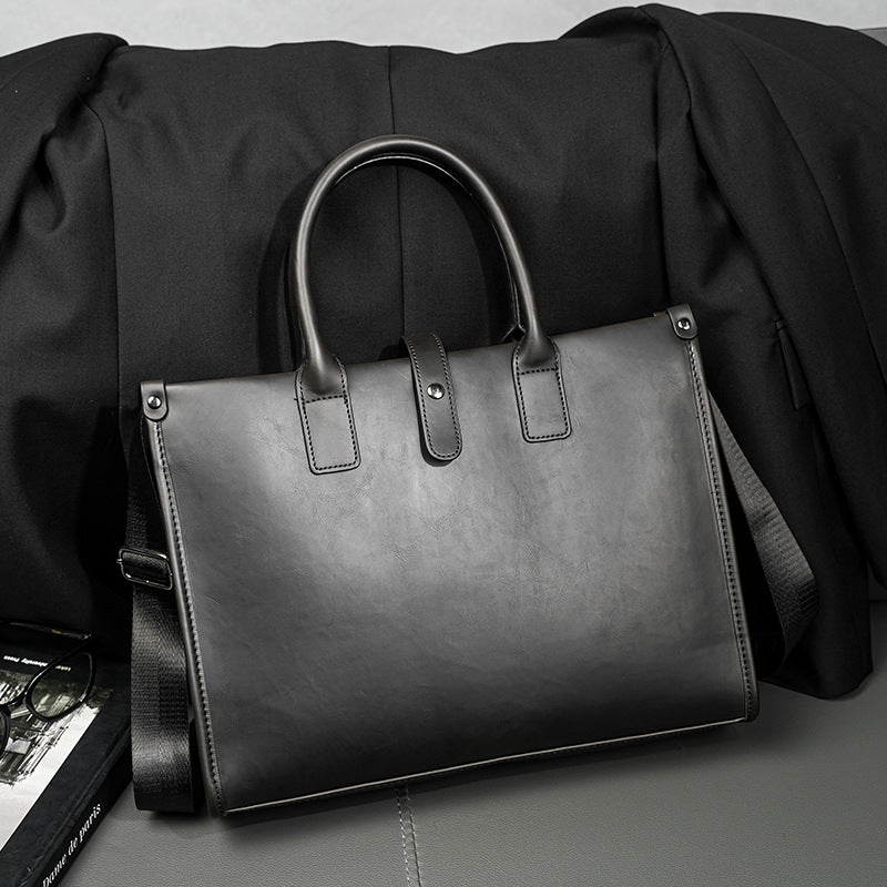 Men's Retro Business Korean File Trendy Handbags