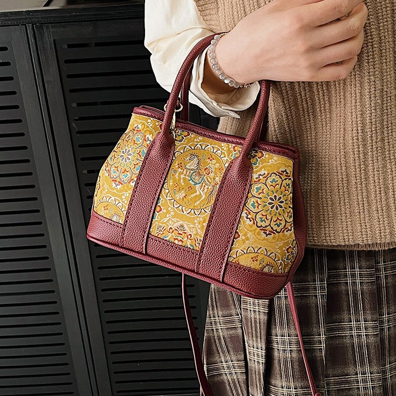 Style Self-made Cloth Handmade Material Homemade Tote Bag