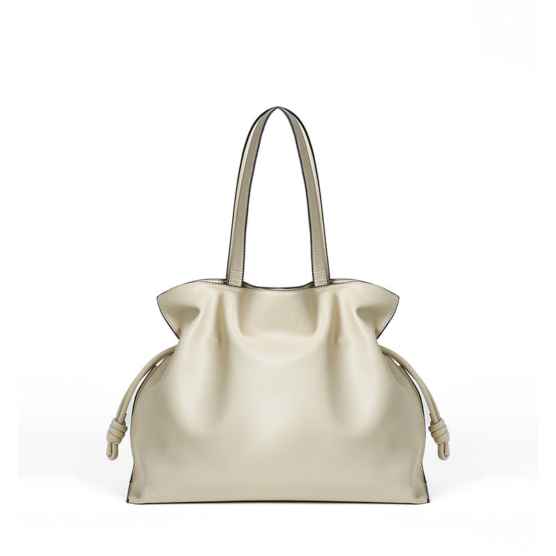 Women's High-grade Genuine Leather Portable Cowhide Design Tote Bags