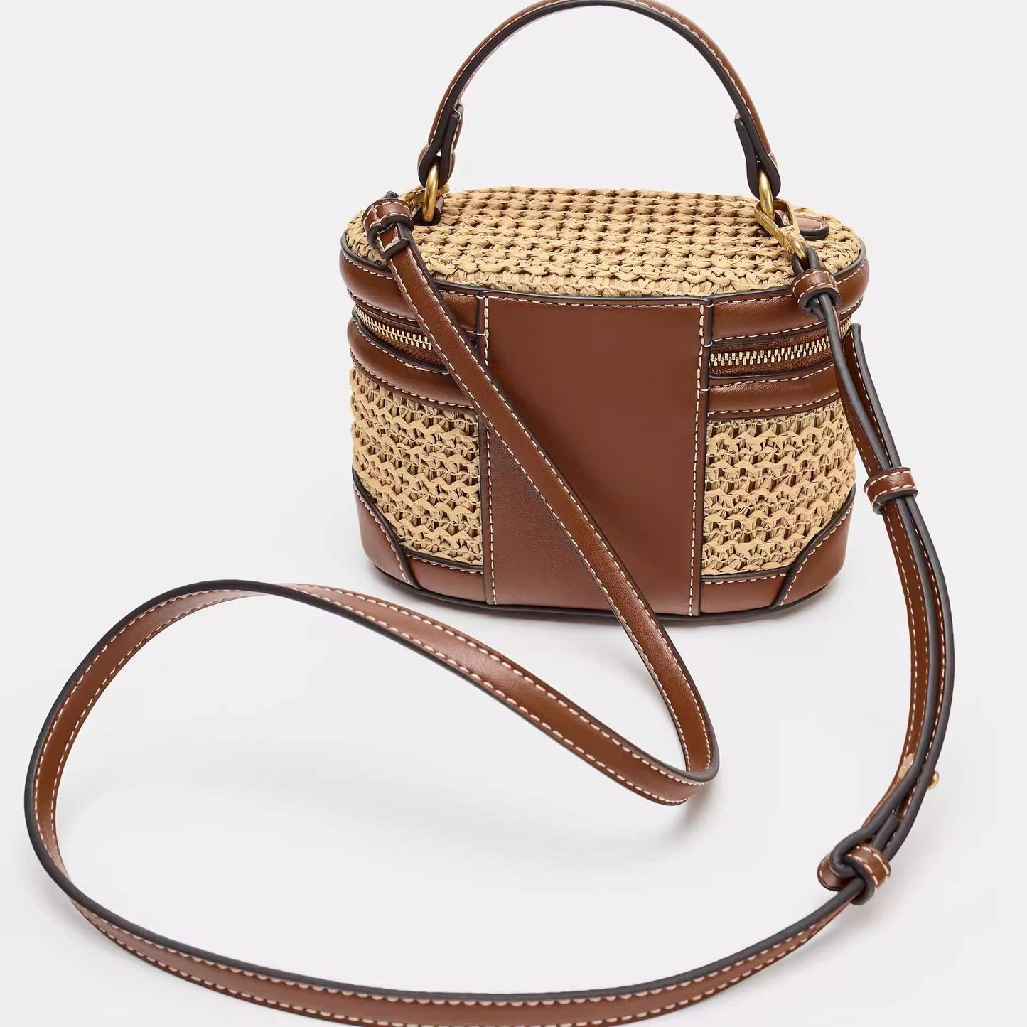 Trendy Meal Box Niche High Sense Straw Hand Women's Clutch