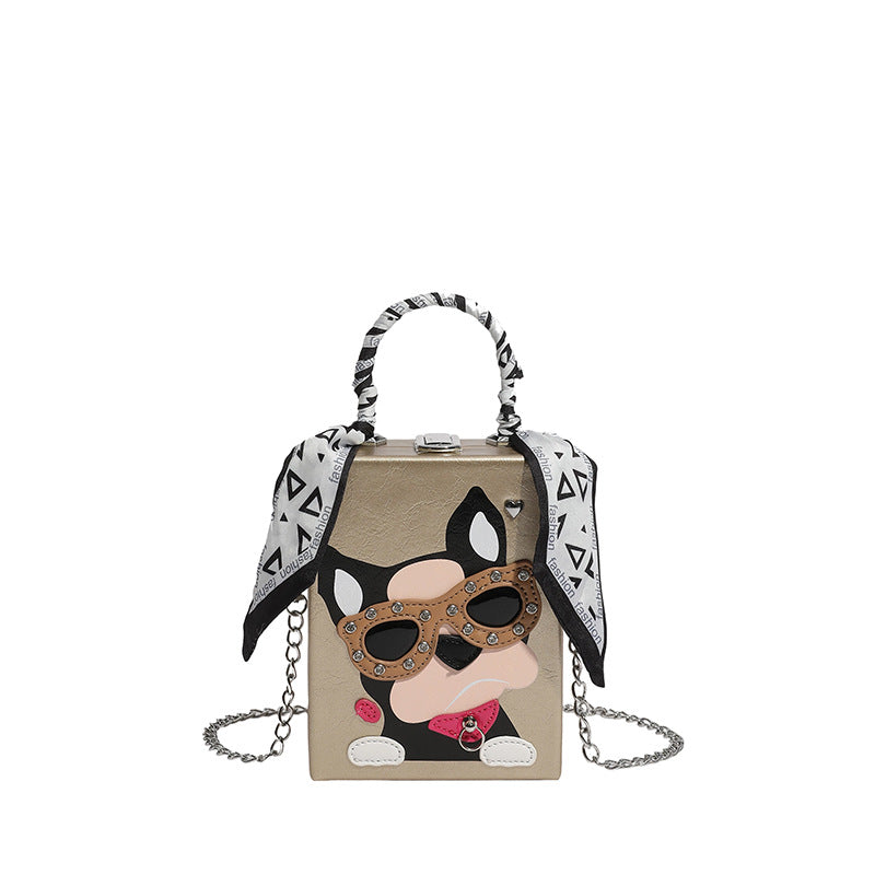 Women's Cartoon Puppy Spring Hard Box Mobile Phone Bags