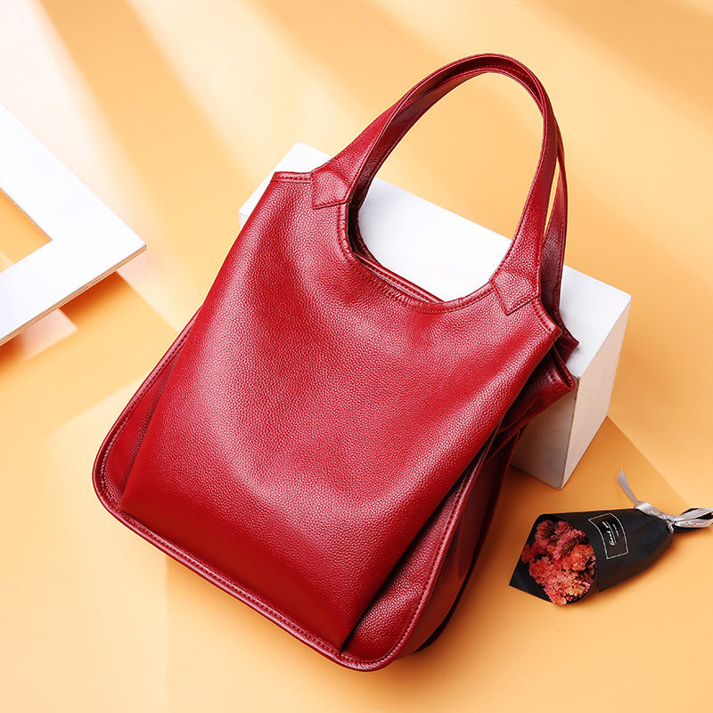 Women's First Layer Cowhide Summer Fashion Genuine Handbags