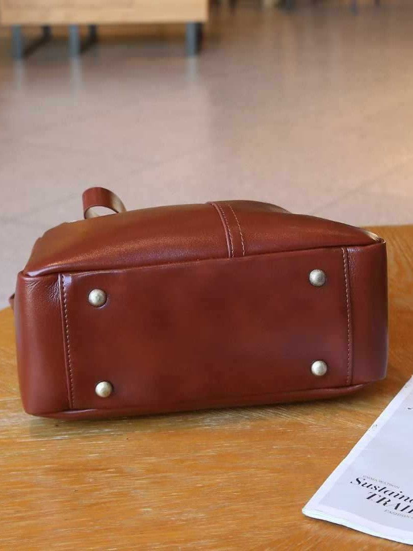Women's Genuine Leather Fashion Box Korean Style Cosmetic Bags