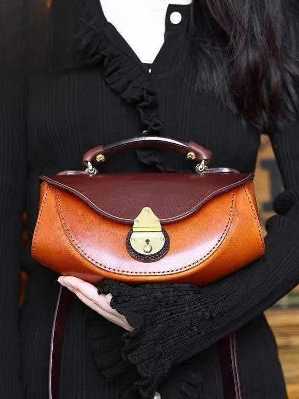 Women's Saddle Design Boat Versatile Retro Women's Handbag