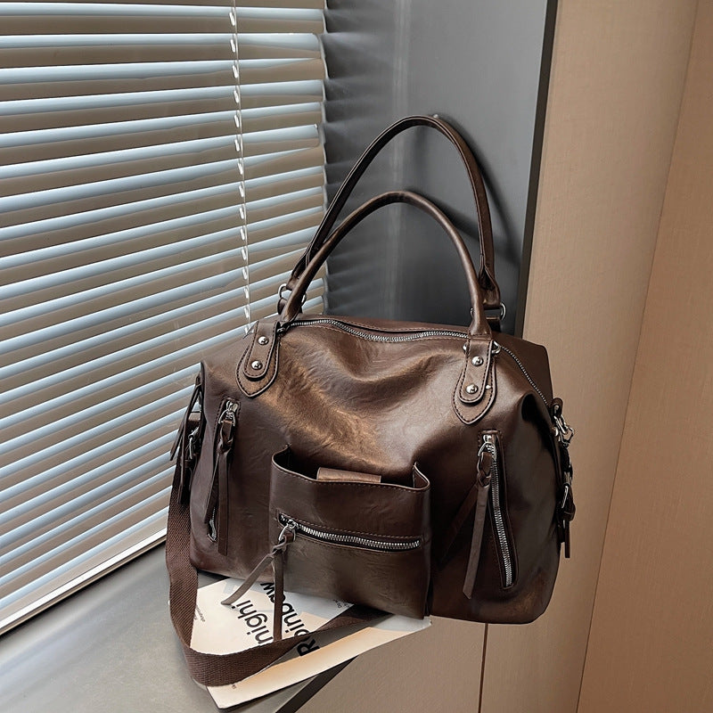Women's Retro Commuter Portable Winter Fashion Textured Bags