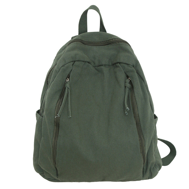 Women's & Men's Korean Large Capacity Washed Canvas Versatile Backpacks
