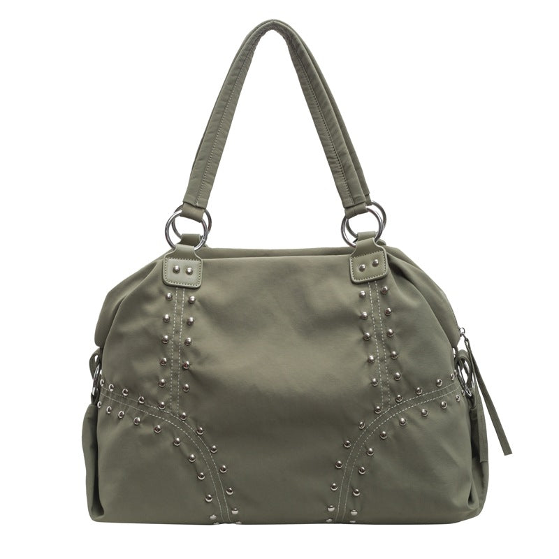 Autumn Popular Soft Cloth Studded Fashion Large Capacity Totes Leisure Bags