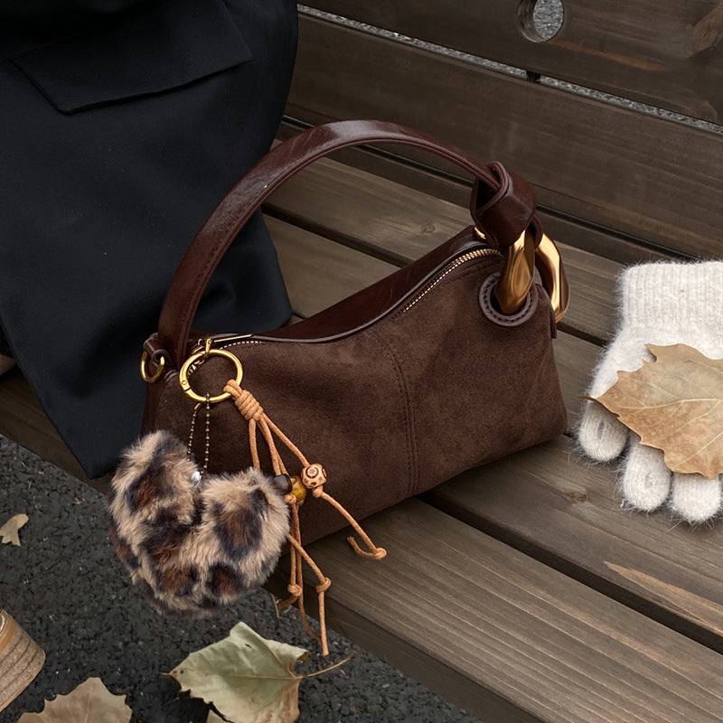 Women's Fashion Pillow High-grade Design Deerskin Veet Frosted Women's Messenger Bag