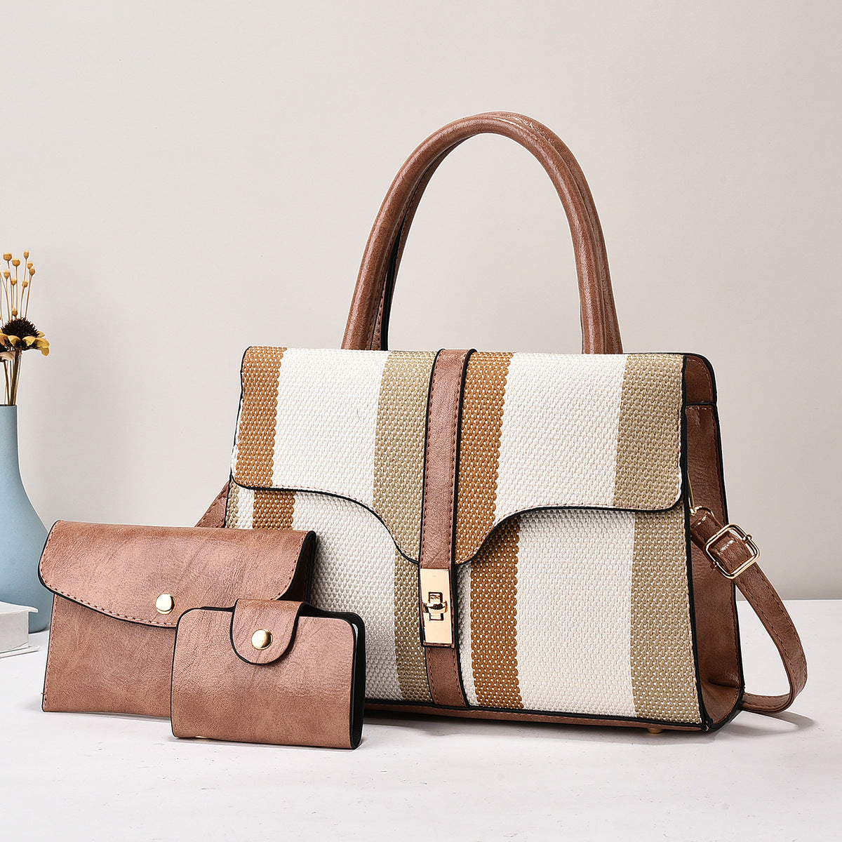 Contrast Color Large Capacity Retro Fashion Small Square Bag