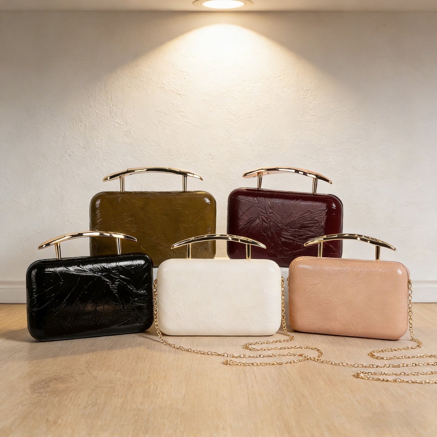 Elegant Golden Shape Clutch Light Luxury Bags